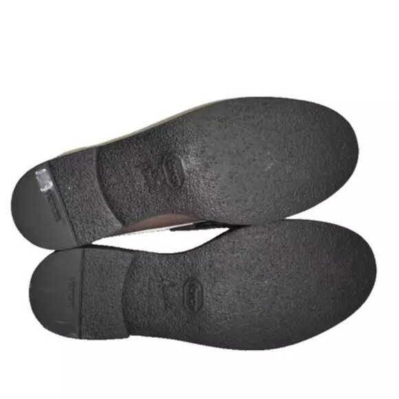 $750 PEDRO GARCIA STINA CLASSIC PENNY LOAFER FOSSIL METALLIC BLACK 41 (DB27) - Picture 7 of 8